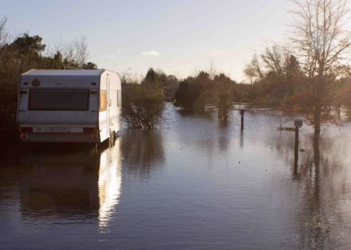 2024 010 02 Campingvogn På Oversvømmet Campingplads Colourbox8449517