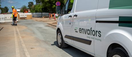 2026 05 20 Servicebil Fra Envafors Holder Ved Et Vejarbejde Envafors