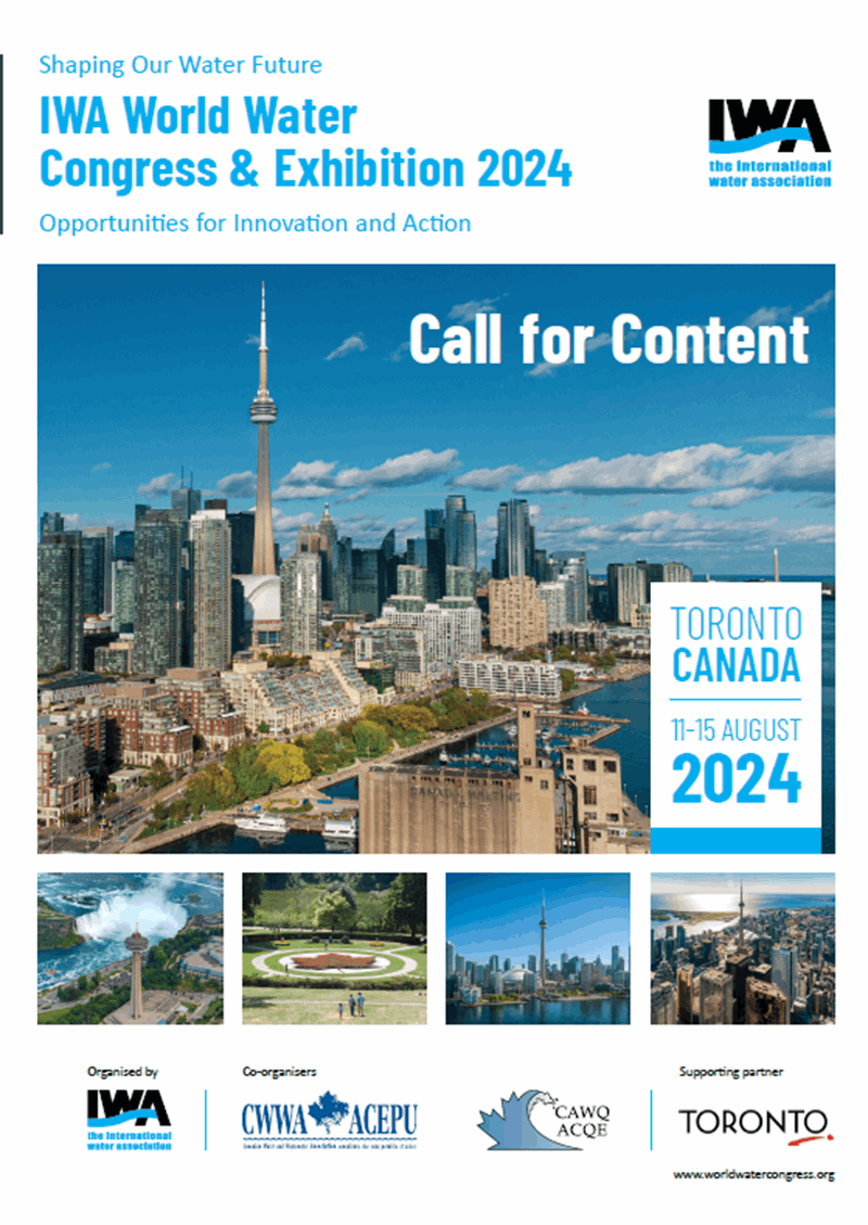 IWA World Water Congress 2024 i Toronto send dit abstract nu!