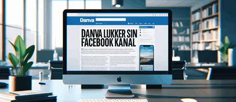 DALL·E 2023 12 05 15.47.35 Create A Photo Realistic Image For An Article With The Headline 'DANVA Lukker Sin Facebook Kanal', Paying Close Attention To The Orthography And Capi